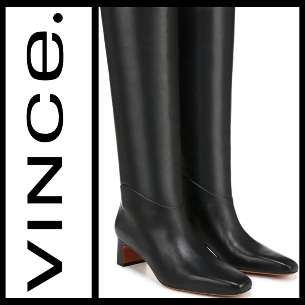 Vince. Knee High Boot, Black, BRAND NEW